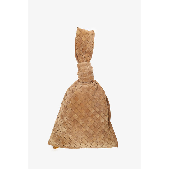 Bottega Veneta Brown Suede Intrecciato Twist Bag - Picture 2 of 3